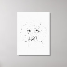 Cute Poodle Dog Illustration, Hand Drawn
