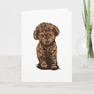 Cute Poodle Dog Lover Gift Canine Owner Card