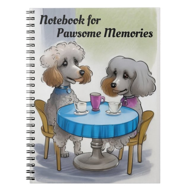 Cute Poodle Dog Notebook (Front)