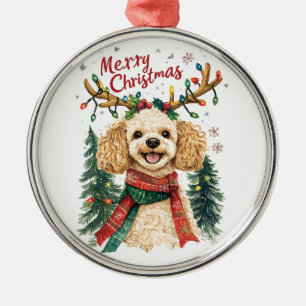 Cute Poodle Dog Ornament