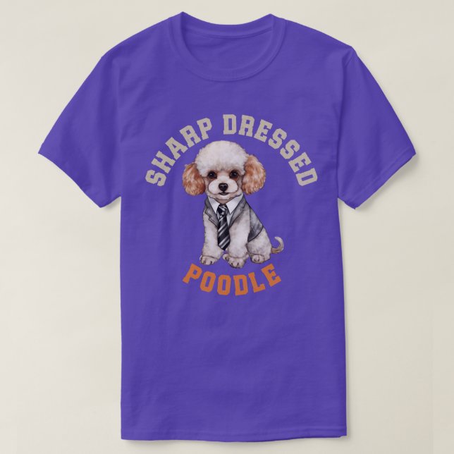 Cute Poodle Dog T-Shirt (Design Front)