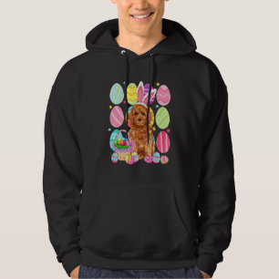 Cute Poodle Easter Bunny Ear Colourful Easter Egg  Hoodie