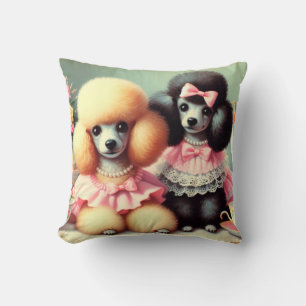 Cute Poodle Illustration Cushion