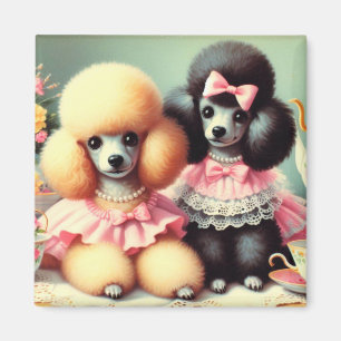 Cute Poodle Illustration Magnet