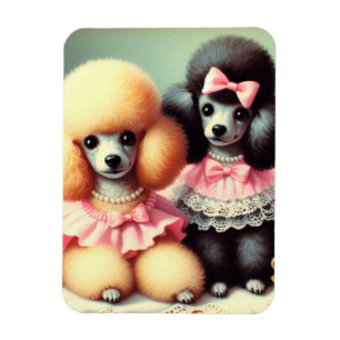 Cute Poodle Illustration Magnet