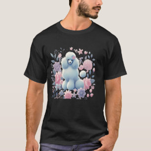 Cute Poodle in pastel bloom, Poodle lover, Dog Lov T-Shirt
