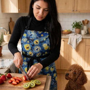 Cute Poodle Pattern Dog Scarf Apron