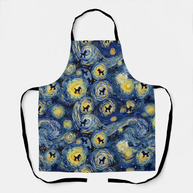 Cute Poodle Pattern Dog Scarf Apron (Front)