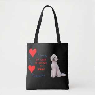 Cute Poodle Photorealistic Dog Tote Bag