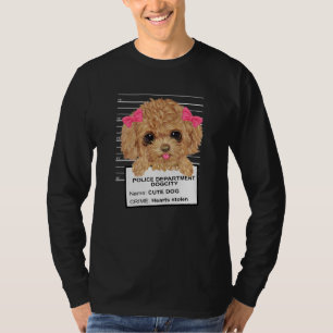 Cute Poodle Puppy Cute Poodle Puppy Mugshot Toy Po T-Shirt