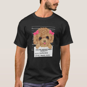 Cute Poodle Puppy Cute Poodle Puppy Mugshot Toy Po T-Shirt