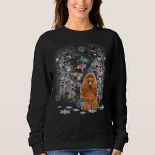 Cute Poodle Snow Christmas Dragonfly Xmas Pyjamas Sweatshirt