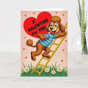 Cute Poodle Valentine Love Card