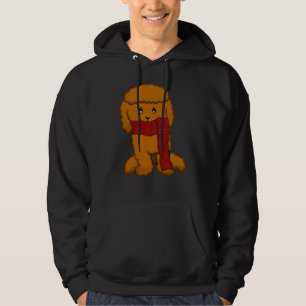 Cute Poodle With Scarf Bruno Hoodie