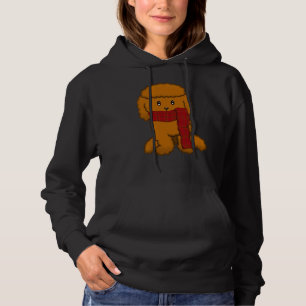 Cute Poodle With Scarf Bruno Hoodie
