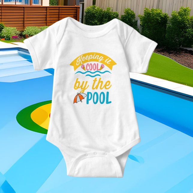 cute pool baby word art unisex bodysuit (Creator Uploaded)