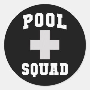 Cute Pool Squad Rescuer Dispatch Lifeguards Swim C Classic Round Sticker