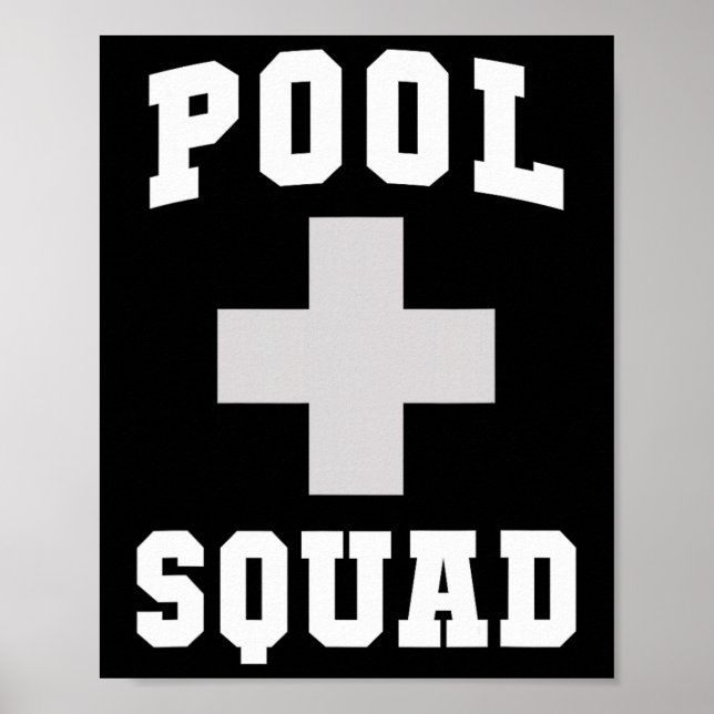Cute Pool Squad Rescuer Dispatch Lifeguards Swim C Poster (Front)