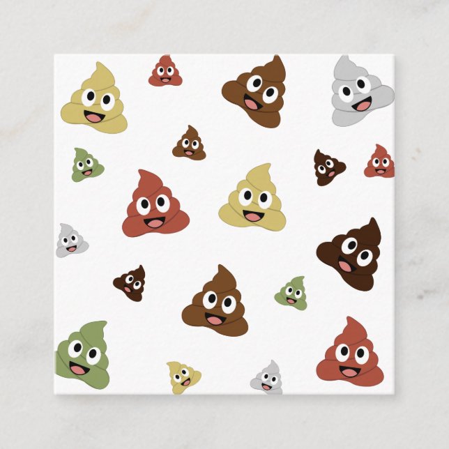 Cute Poop emoji funny gift ideas Enclosure Card (Front)