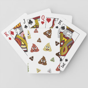 Cute Poop emoji funny gift ideas Playing Cards