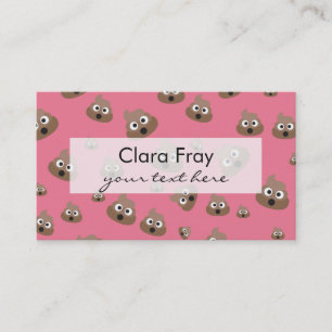 Cute Poop Emoji Pattern Business Card