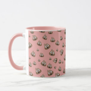Cute Poop Emoji Pattern Mug