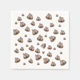 Cute Poop Emoji Pattern Napkin