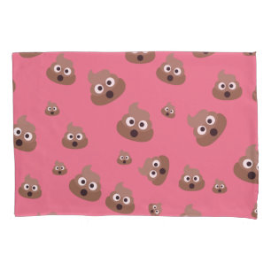 Cute Poop Emoji Pattern Pillowcase