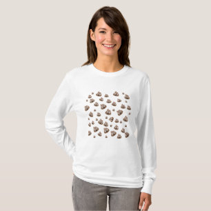 Cute Poop Emoji Pattern T-Shirt