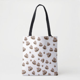 Cute Poop Emoji Pattern Tote Bag