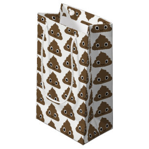 Cute Poop Pattern - Adorable Piles of Doo Doo Small Gift Bag