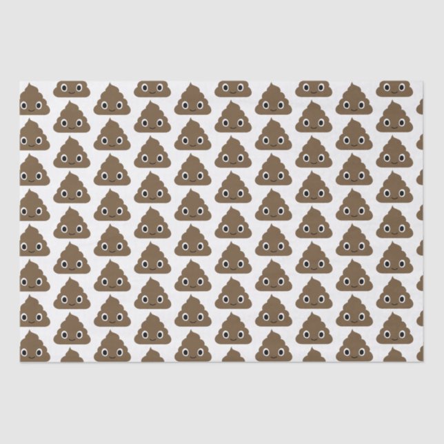 Cute Poop Pattern - Adorable Piles of Doo Doo Tissue Paper (Front)