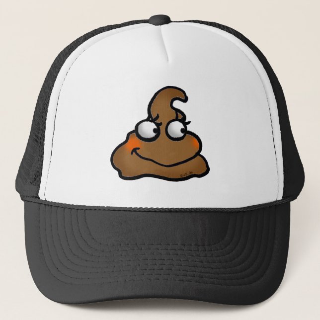 Cute poop trucker hat (Front)