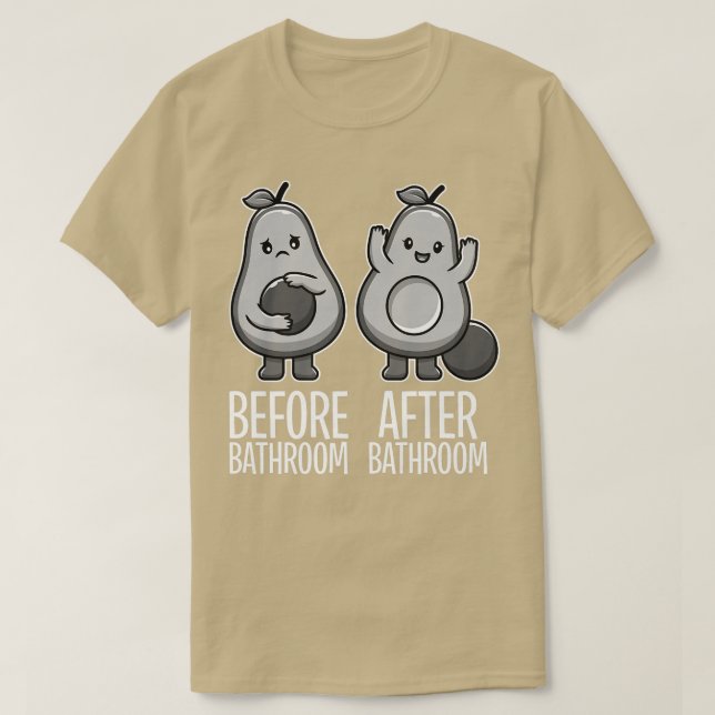 Cute Pooping Avocado For Men Women, Vegan, Poop 28 T-Shirt (Design Front)
