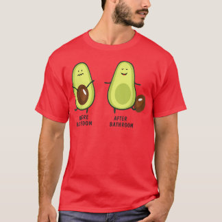 Cute Pooping Avocado For Men Women, Vegan, Poop  T-Shirt