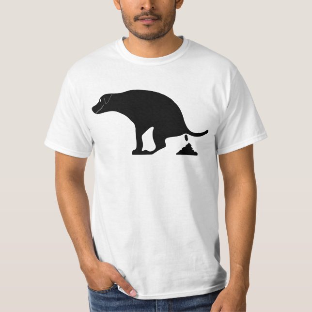 Cute pooping Dog T-Shirt (Front)