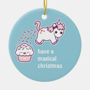 Cute Pooping Unicorn Ceramic Tree Decoration