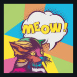 Cute Pop Art Cat Poster<br><div class="desc">Pop Art Cat</div>