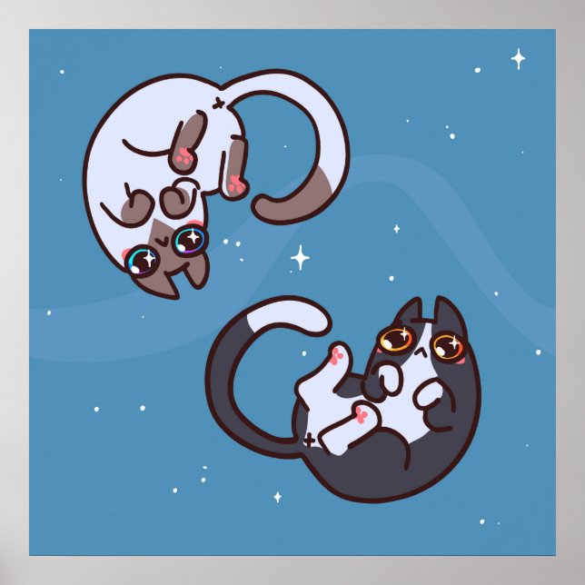 Cute Pop Art Cat Poster (Front)