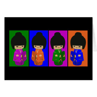 Cute Pop Art Kokeshi Dolls
