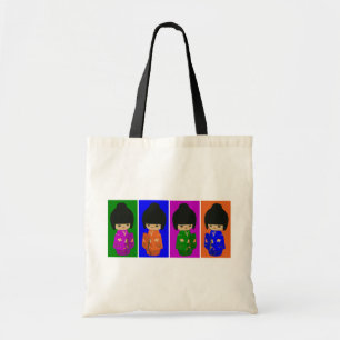 Cute Pop Art Kokeshi Dolls Tote Bag