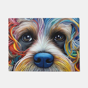 Cute Pop Art Terrier Doormat