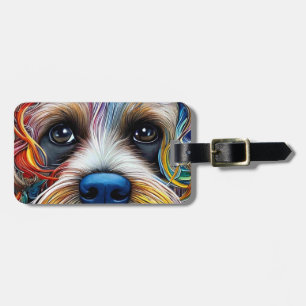 Cute Pop Art Terrier   Luggage Tag
