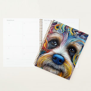 Cute Pop Art Terrier Planner