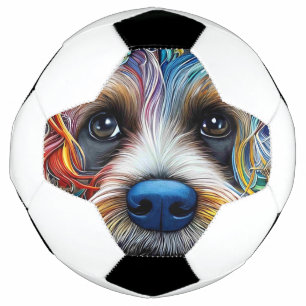 Cute Pop Art Terrier   Soccer Ball