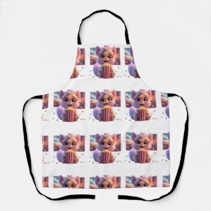 Cute Popcorn Kitty Apron