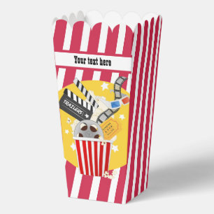 Cute popcorn movie customizable favour box