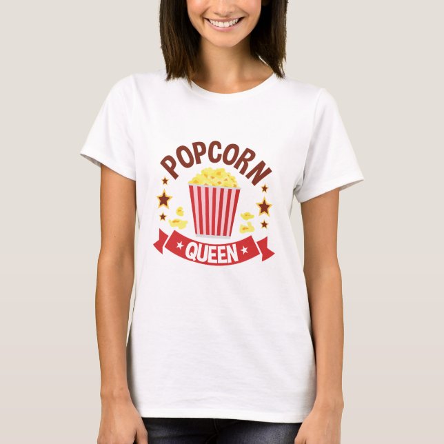 Cute Popcorn Queen Lover Women Girls T-Shirt (Front)