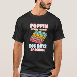Cute Poppin My Way Through 100 Days Of School T-Shirt
