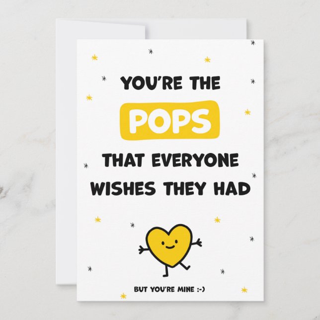Cute Pops Birthday Cards from Daughter or Son (Front)